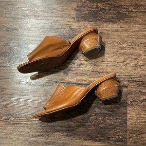 Zara wooden heel sandals
